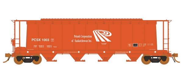 Rapido Trains 127018-1 3800 Cu. Ft. Covered Hopper PCSX Potash Corp Of Saskatchewan