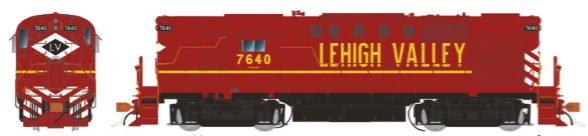 Rapido Trains 31051   Lehigh Valley Cornell Red Diesel Locomotive Alco RS-11 (DC Silent)