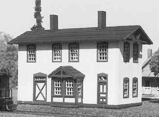 American Model Builders 612  Two Story Wood Depot