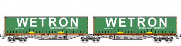 B-Models 55105  Container Cars Sggmrss 90 "WETRON"