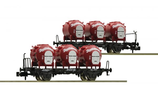 Fleischmann 823302  2 piece set container carrier wagons "Resi-Schmelz", DB