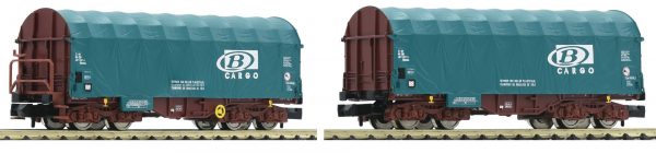 Fleischmann 837929  2-piece set sliding tarpaulin wagons, SNCB-Cargo