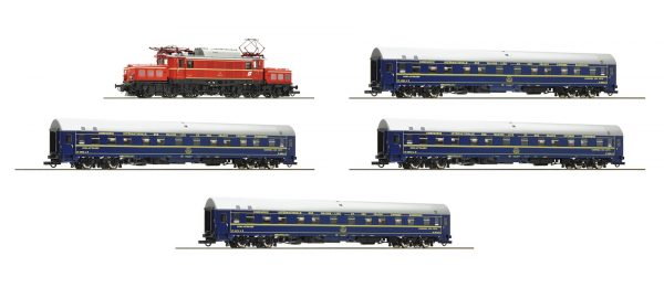 Roco 61469  5 piece set: Electric locomotive class 1020 ÖBB and 4 sleeping cars (DCC w/Sound)