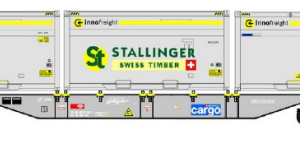 B-Models 90805.2  SBB Cargo Innofreight Wagon Stallinger Swiss Timber