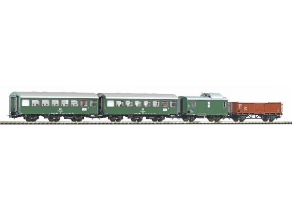 Piko 58371  Set of 3 passenger cars and goods wagon, DR