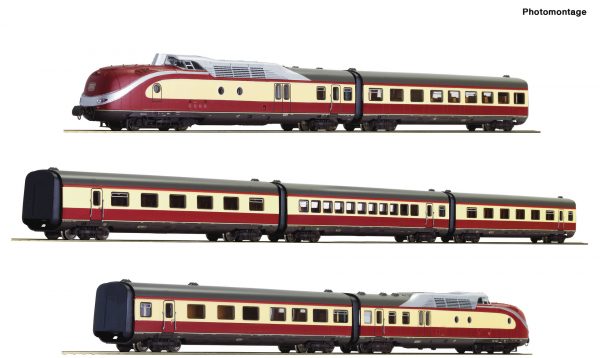 Roco 71935  7 piece set: Diesel multiple unit class 601, DB (DCC w/Sound)