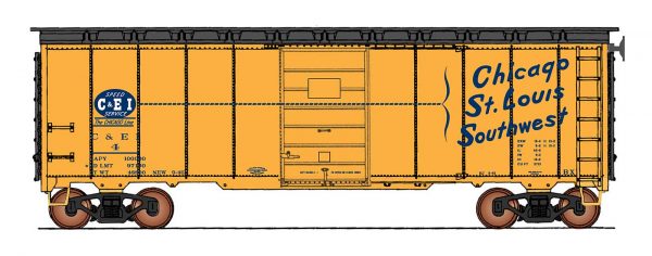 InterMountain Railway 45789-04   40' Boxcar 1937 AAR Chicago & Eastern Illinois