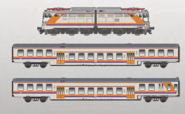 ACME 70087  3 piece regional locomotive & passenger coaches, FS