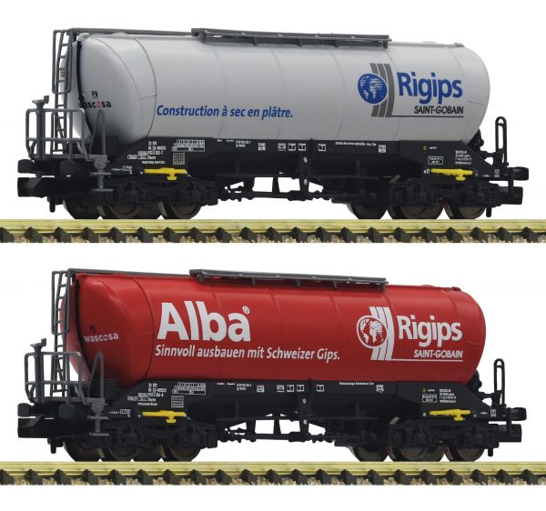 FLEISCHMANN 848904  2-piece set silo wagons, Rigips/Wascosa