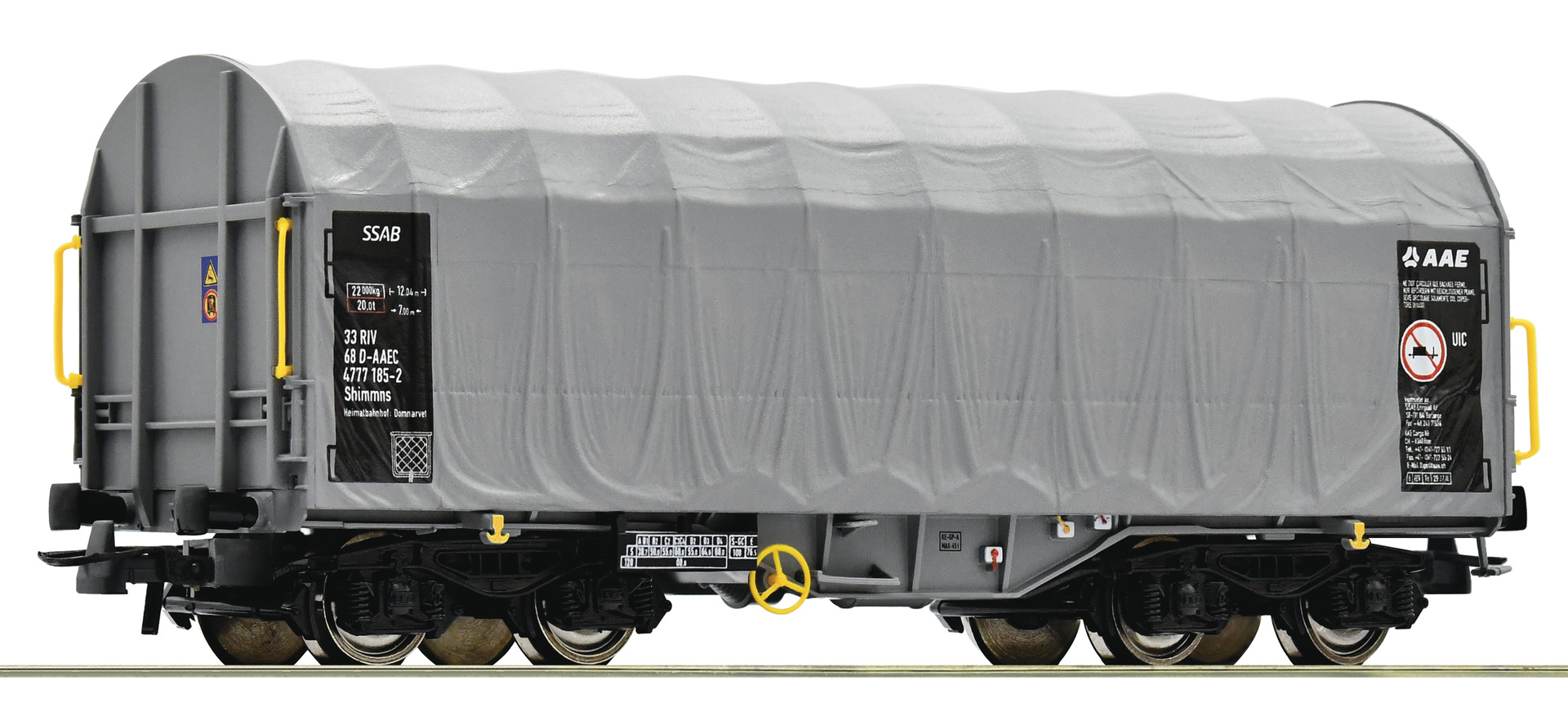 Roco 76442  Sliding tarpaulin wagon, AAE