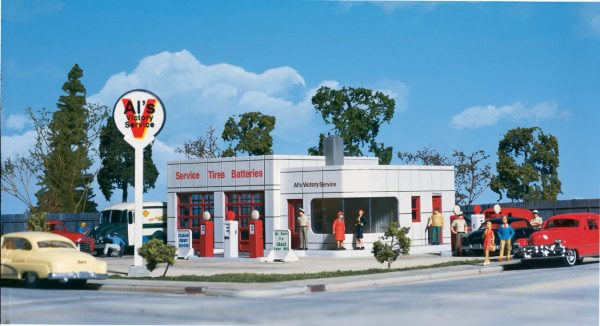 Walthers Cornerstone 3072   Al's Victory Service Gas Station
