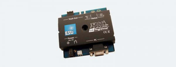 ESU 53452 LokProgrammer, power supply 120V, serial cable, CD-Rom, USB adapter