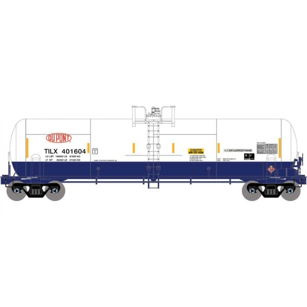 Athearn 15929  RTC 20,900-Gal Acid Tank, TILX / Dupont (3 pack)