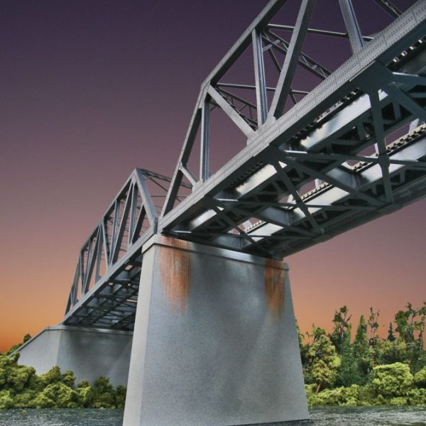 Walthers Cornerstone 4552  Double-Track Railroad Bridge Concrete Pier 2-Pack