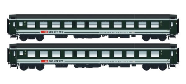 LS Models 47272  Set of 2 passenger cars 2nd class, SBB