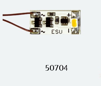 ESU 50704   LED lighting strip, cabin, 1 LED, warm-white, 15,0mm x 6,9mm x 2,3 mm