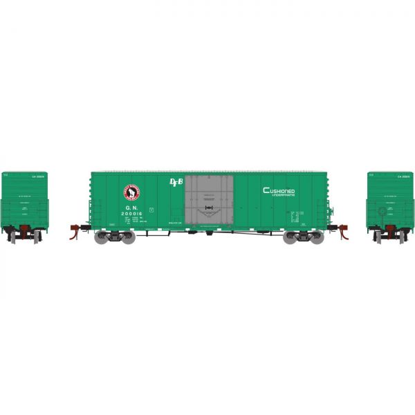 Athearn Genesis 26784	 50’ PC&F 10’ Plug Door Box, GN #200016