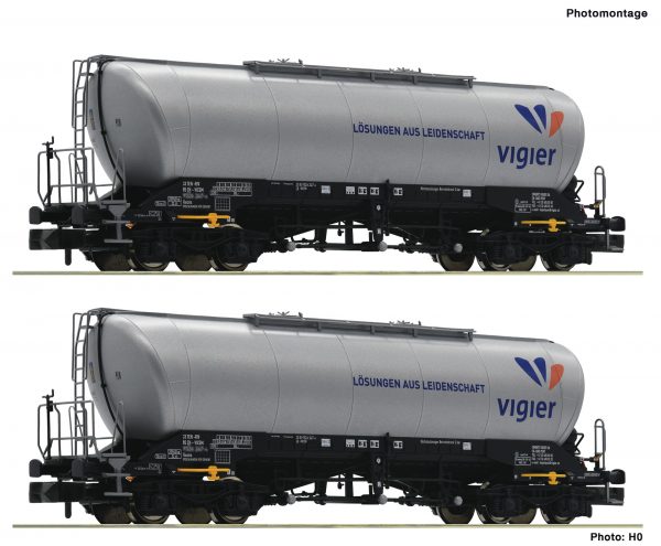 FLEISCHMANN 848905  2-piece set silo wagons, Vigier Cement
