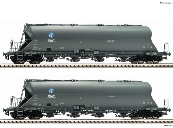 Fleischmann 849002  2 piece set dust silo wagons, KVG