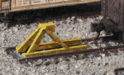 Walthers Cornerstone 2602  Track Bumper - Yellow pkg(5)