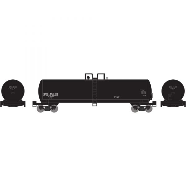 Athearn 13703   N 50′ RTC 20,000 Gallon Tank Car, GATX Early #45433