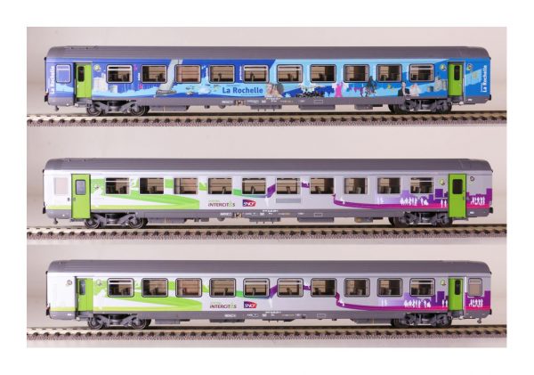 LS Models 41201  Three-piece express "La Rochelle" train passenger car set, SNCF