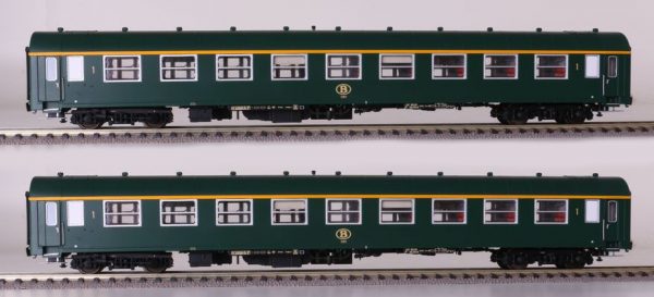 LS Models 42160  2 piece set:  1st & 1st/2nd class passenger coaches, SNCB