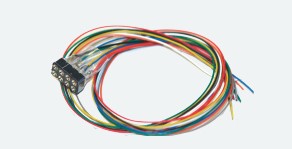 ESU 51950  Cable harness with 8-pin plug acc. to NEM652, DCC cable coloured, 30cm