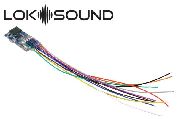 ESU 58813  LokSound 5 micro DCC/MM/SX/M4 "blank decoder", single wires, with Speaker 11x15mm