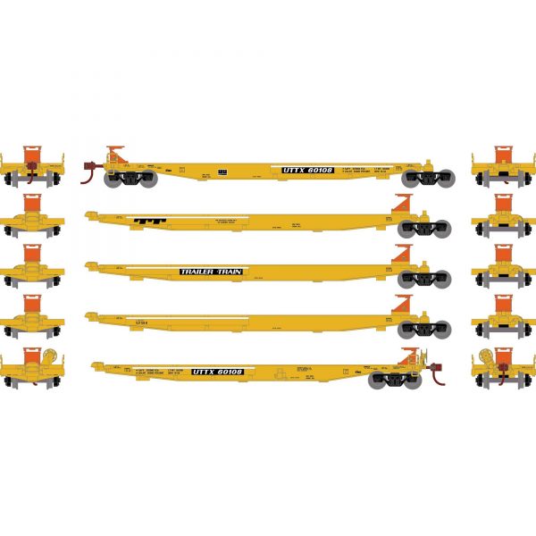 Athearn 15666   IMPACK Spine Car, TTX (5 Cars)