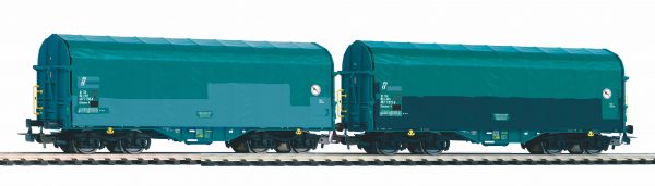 Piko 58397  Set of 2 sliding tarpaulin wagons, FS