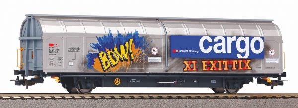 Piko 58985   Open-top sliding wall wagon with graffiti, SBB
