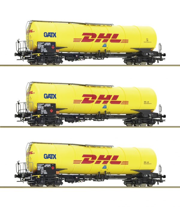 Roco 76029  3 piece set tank wagons, GATX