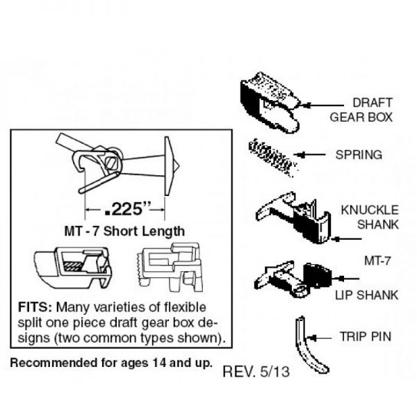 Micro Trains 00130012 (1128)    Universal Coupler (2 pr)