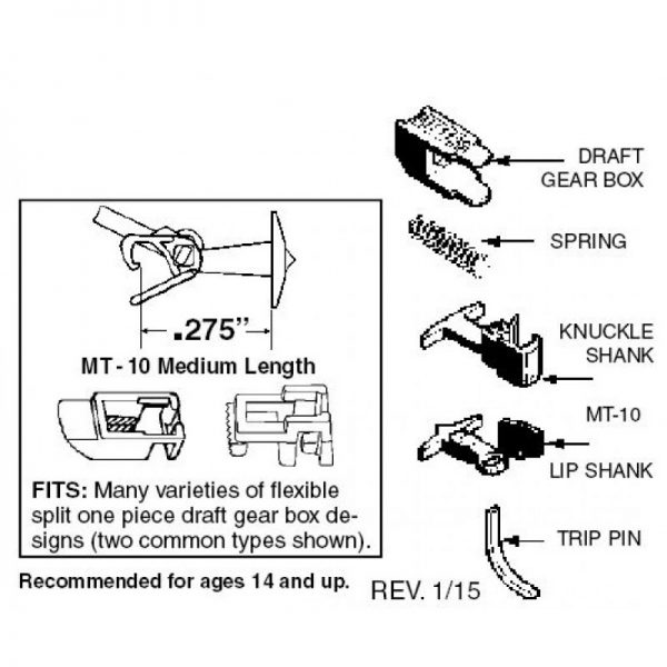 Micro Trains 00130013 (1129)    Universal Coupler (2 pr)