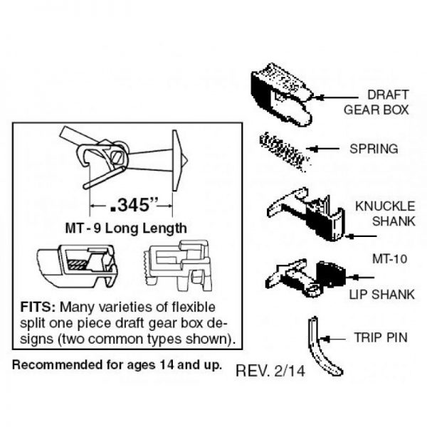 Micro Trains 00130014 (1130)    Long Universal Coupler (2 pr)