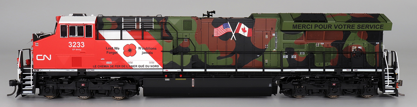 Intermountain Railway 497109S-02  Diesel Locomotive "Tier 4" GEVO, CN Veterans #3233 (DCC/Sound)