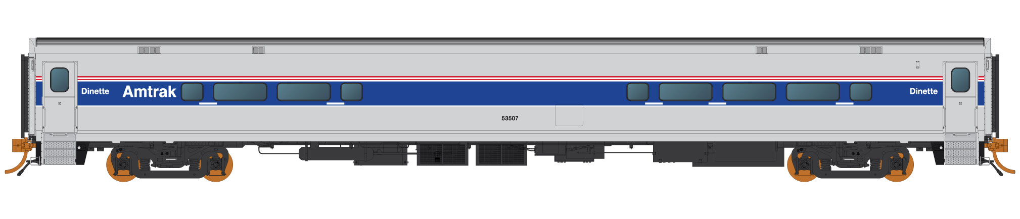 Rapido Trains 128026 Horizon Dinette PH IV, Amtrak - The Scuderia 46