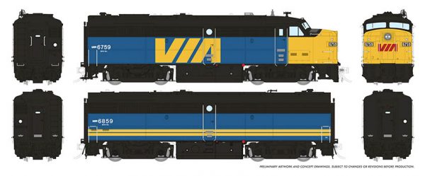 Rapido Trains 21110   Diesel Locomotive FPA/B-2u, VIA Rail