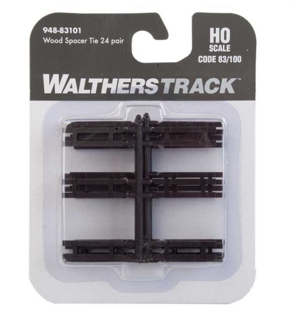 Walthers Track 83101  HO Wood Spacer Ties for Code 83 or Code 100 Track - 24 Pairs