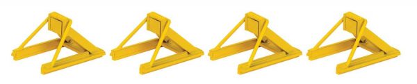 Walthers Track 83108  HO Assembled Track Bumper 4-Pack - Yellow