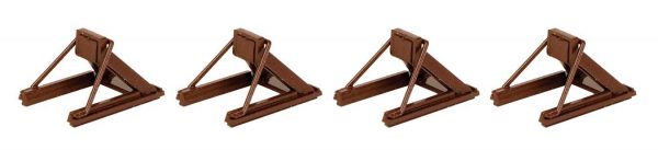 Walthers Track 83109  HO Assembled Track Bumper 4-Pack - Rust Brown
