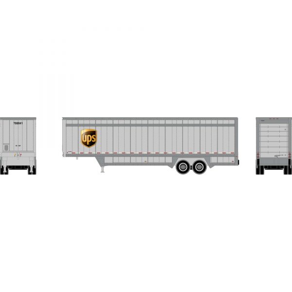 Athearn 29454  40' Drop Sill Parcel Trailer, UPS/Logo