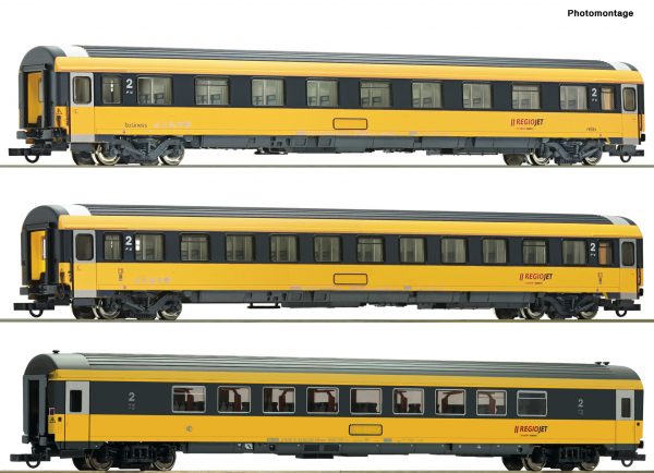 Roco 74183  3 piece set passenger coaches, Regiojet