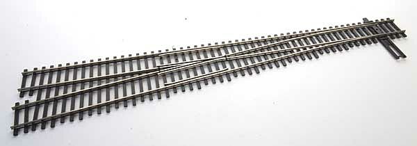 Walthers Track 83019  HO Code 83 Nickel Silver DCC Friendly Number 8 Turnout - Left Hand