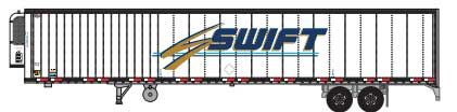 Trainworx 65376-10  53' Reefer Trailer, Swift