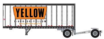 Trainworx 42885-04   28' Pup Van Trailer with Converter Dolly, Yellow