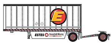 Trainworx 42894-01  28' Pup Van Trailer with Converter Dolly, Estes