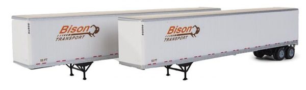 Walthers SceneMaster 2461  53' Stoughton Trailer, Bison (2 Pack)