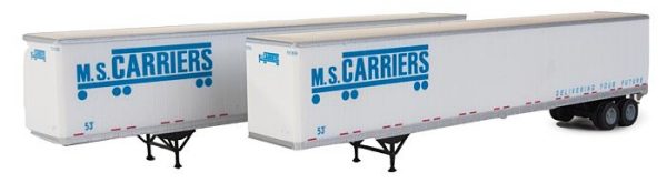 Walthers SceneMaster 2463  53' Stoughton Trailer, MS Carriers (2 Pack)